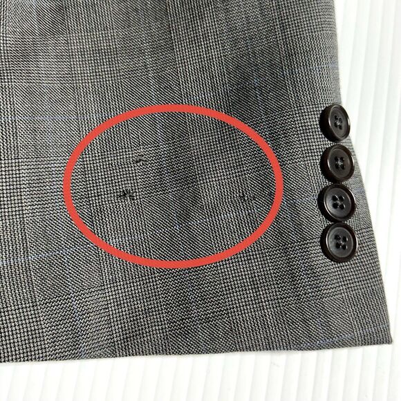 Brooks Brothers Mens Blazer 43 R Gray Glen Plaid Fitzgerald Fit Wool Sport Coat - Picture 8 of 14